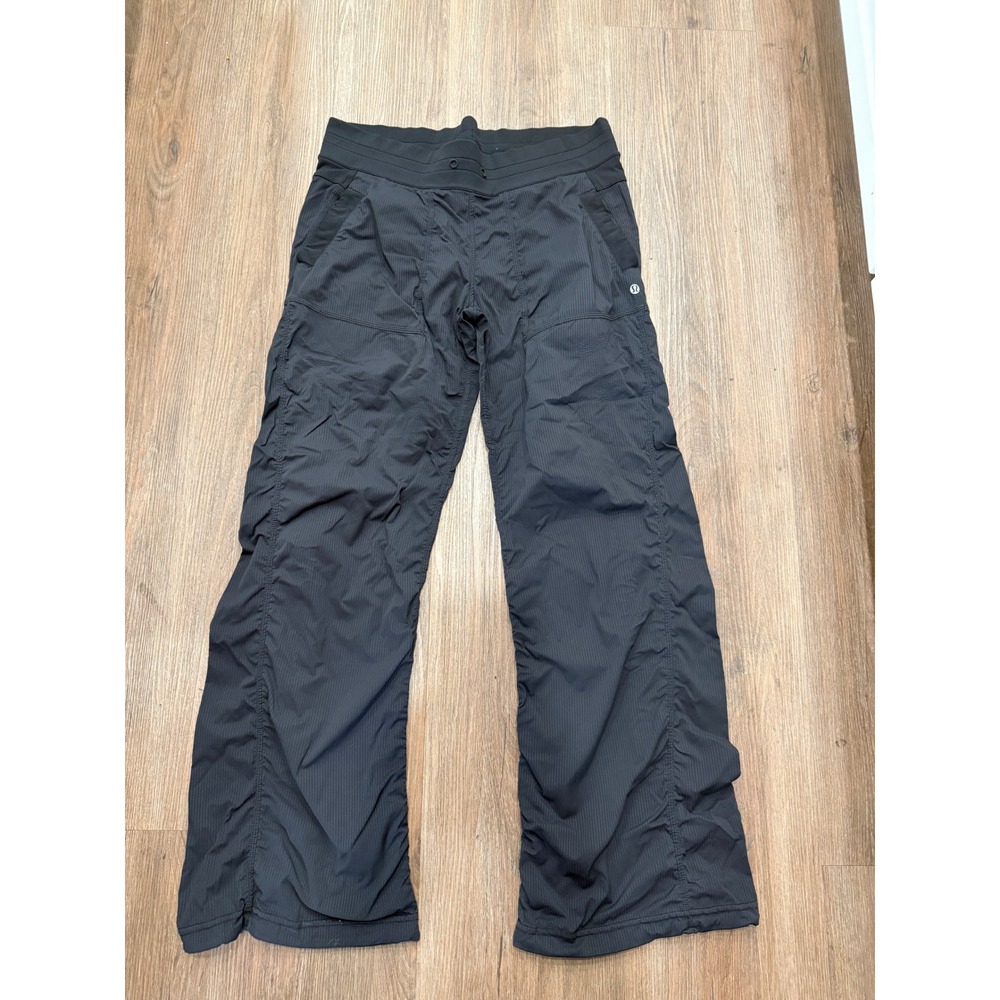 Lululemon Black dance studio Wide Leg Pants Pockets Size 10